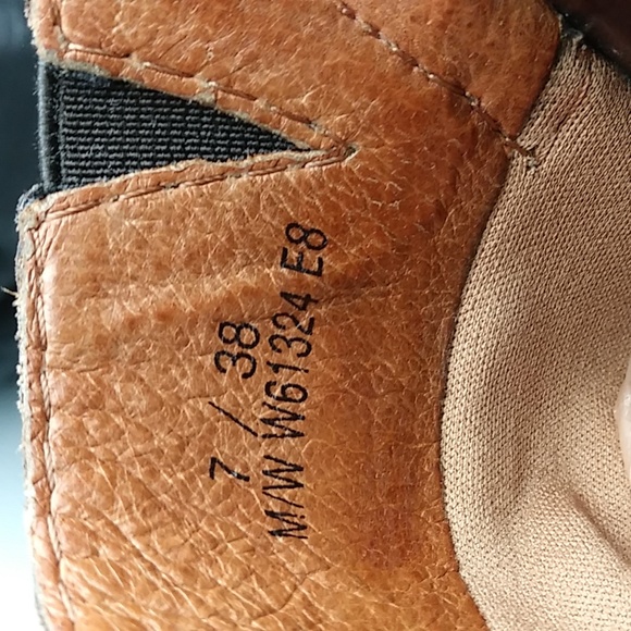 Born Handcrafted Footwear Wedge Mule Shoes Women's Size 7/38 Maroon Brown - Picture 7 of 8